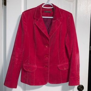 Liz Claiborne Fuschia soft velvet blazer